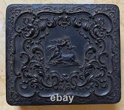 CIVIL WAR UNION MOTIF SOLDIER'S UNION CASE withHIS BEAUTIFUL WIFE 1/6 TINTYPE 1862