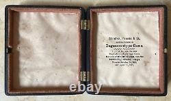 CIVIL WAR UNION MOTIF SOLDIER'S UNION CASE withHIS BEAUTIFUL WIFE 1/6 TINTYPE 1862
