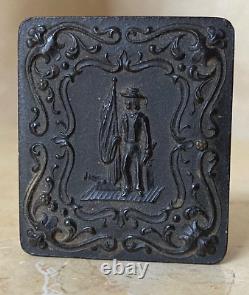CIVIL WAR UNION NAVY 1/16 PLATE UNION CASE withSAILOR, CANNON, FLAG, MAP, MOTIF 1862