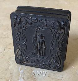 CIVIL WAR UNION NAVY 1/16 PLATE UNION CASE withSAILOR, CANNON, FLAG, MAP, MOTIF 1862