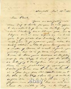 CIVIL WAR US NAVY ADMIRAL David Farragut autograph letter signed & mounted