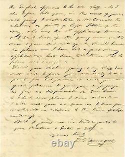 CIVIL WAR US NAVY ADMIRAL David Farragut autograph letter signed & mounted