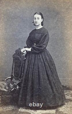 CIVIL WAR WOMAN IN SAN FRANCISCO CALI. MAR 1865 WELLS FARGO & Co. CDV ID'd PHOTO