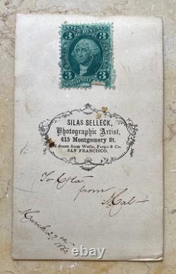 CIVIL WAR WOMAN IN SAN FRANCISCO CALI. MAR 1865 WELLS FARGO & Co. CDV ID'd PHOTO