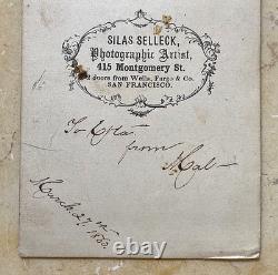 CIVIL WAR WOMAN IN SAN FRANCISCO CALI. MAR 1865 WELLS FARGO & Co. CDV ID'd PHOTO