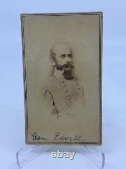 CIVIL WAR cdv photo General Richard Ewell Confederate Soldier CSA TJ Maujer RARE