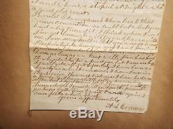 CIVIL WAR mounted salt print photograph PVT. Albert S. Coomer AND 2 LETTERS HOME