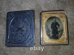 CIVIL WAR union case and photo broken needs repairs