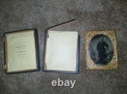 CIVIL WAR union case and photo broken needs repairs