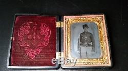 CIVIL War Ambrotype Soldier Armed
