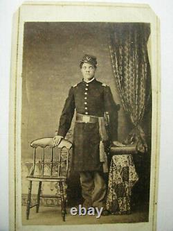 CIVIL War Black Officer Soldier Usct CDV Photograph