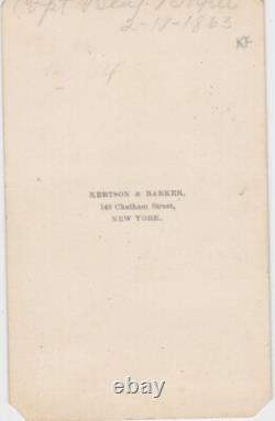 CIVIL War CDV Naval Captain Benjamim Baxter