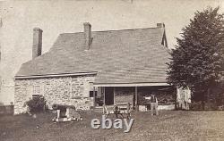CIVIL War CDV Photo Washington's Headquarters Newburgh Ny Cannon Artillery View
