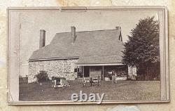 CIVIL War CDV Photo Washington's Headquarters Newburgh Ny Cannon Artillery View