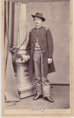 CIVIL War CDV Soldier Officer 1st Lt. Watertown, New York