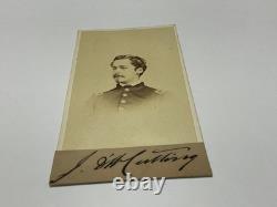 CIVIL War Cavalry CDV Sgn Union Lt J D Cutting Co A 7 New York Various Info