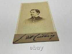 CIVIL War Cavalry CDV Sgn Union Lt J D Cutting Co A 7 New York Various Info