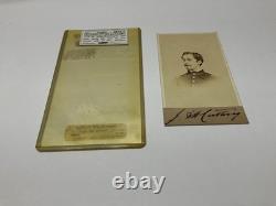 CIVIL War Cavalry CDV Sgn Union Lt J D Cutting Co A 7 New York Various Info