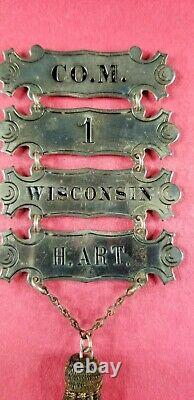 CIVIL War/ Co. M 1st Wisconsin Heavy Artillery Ladder Badge/civil War Union