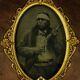 Civil War Collodion Ambrotype 1861-1864 North Brothers Pawnee Scout Armed Image