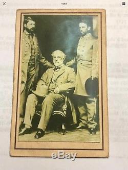 CIVIL War Confederate CDV Photograph Of General Robert E. Lee And Staff 1900s