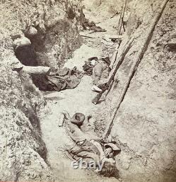 CIVIL War Confederate Ft Mahone 3rd Battle Of Petersburg Battle Photo Stereoview