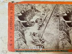 CIVIL War Confederate Ft Mahone 3rd Battle Of Petersburg Battle Photo Stereoview