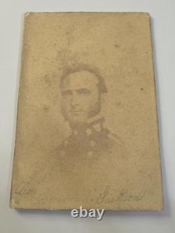 CIVIL War Confederate General Thomas Stonewall Jackson Signed Photo CDV Card Htf