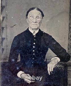 CIVIL War Elderly Woman Born During The Revolutionary War Tintype Photo