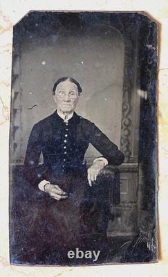 CIVIL War Elderly Woman Born During The Revolutionary War Tintype Photo
