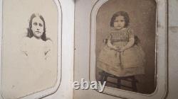 CIVIL War Era Leather Photograph Album C1863 Tintypes Lincoln Grant & More