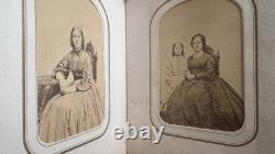 CIVIL War Era Leather Photograph Album C1863 Tintypes Lincoln Grant & More