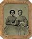 Civil War Era Tintype Photo -two Attractive Women Holding Hands Lesbian Interest