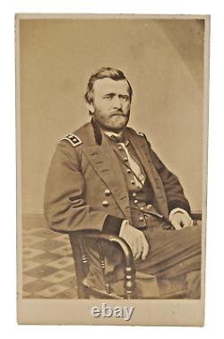 CIVIL War General Ulysses S. Grant Scarce Seated CDV Photograph Philadelphia