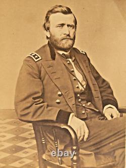 CIVIL War General Ulysses S. Grant Scarce Seated CDV Photograph Philadelphia