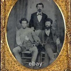 CIVIL War Half Plate Tintype Photogragh Confederate Cavalry Man Cavalryman