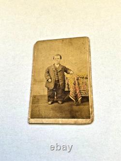 CIVIL War Little Person CDV Hanover Pennsylvania Awesome Eagle Back Stamp