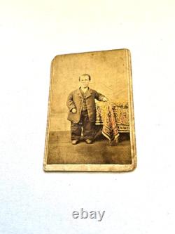 CIVIL War Little Person CDV Hanover Pennsylvania Awesome Eagle Back Stamp