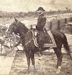 CIVIL War Maj. General William T. Sherman Battlefield Stereoview Photo 1864