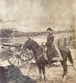 CIVIL War Maj. General William T. Sherman Battlefield Stereoview Photo 1864