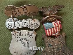 CIVIL War Officer Photo With Medals