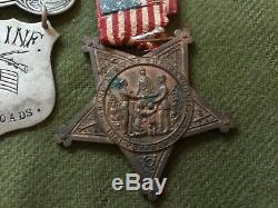 CIVIL War Officer Photo With Medals