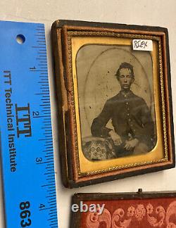 CIVIL War Picture Of Soldier In Case