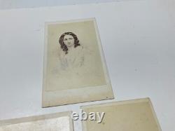 CIVIL War Poet Henry W Longfellow 3 Family Color CDV Photos 1864 Stunning