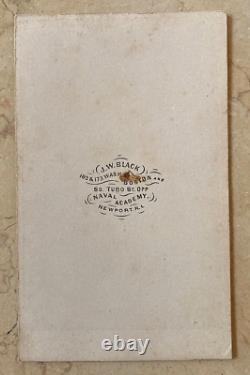 CIVIL War Provisional Location Of Us Naval Academy Newport Ri & Boston CDV Photo