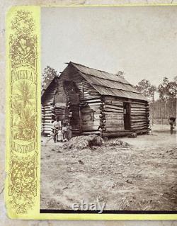 CIVIL War Reconstruction Era African American Sharecropper Stereoview Photo 1874