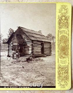 CIVIL War Reconstruction Era African American Sharecropper Stereoview Photo 1874