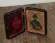 Civil War Soldier 1/9th Tintype In Thermoplastic Union Case Sabre Daguerreotype