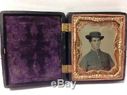 CIVIL War Soldier 9th Plate Excellent Clarity Full Case