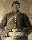 Civil War Soldier 9th Plate Tintype Image Eagle Breast Plate Us Belt Buckle